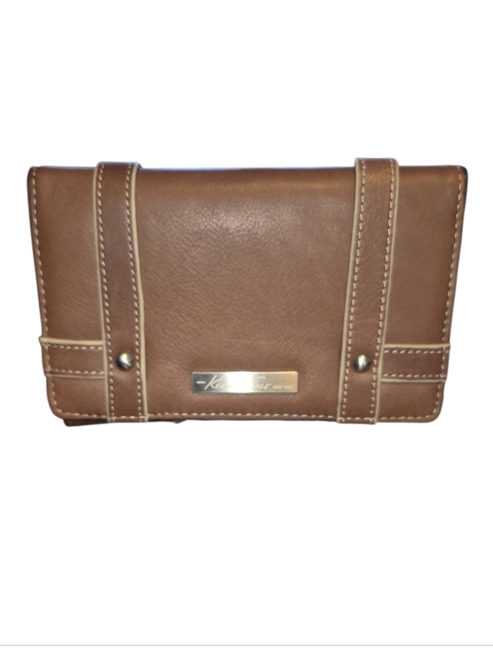 Kenneth Cole New York Brown Leather Clutch Wallet